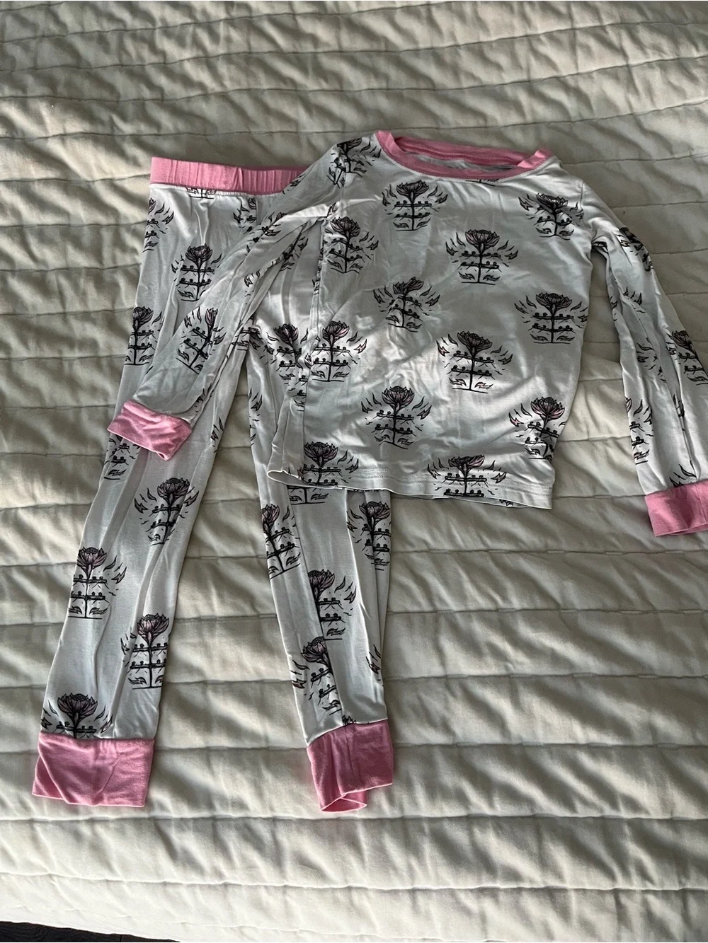 Girls lineman PJ Set with Pink Trim